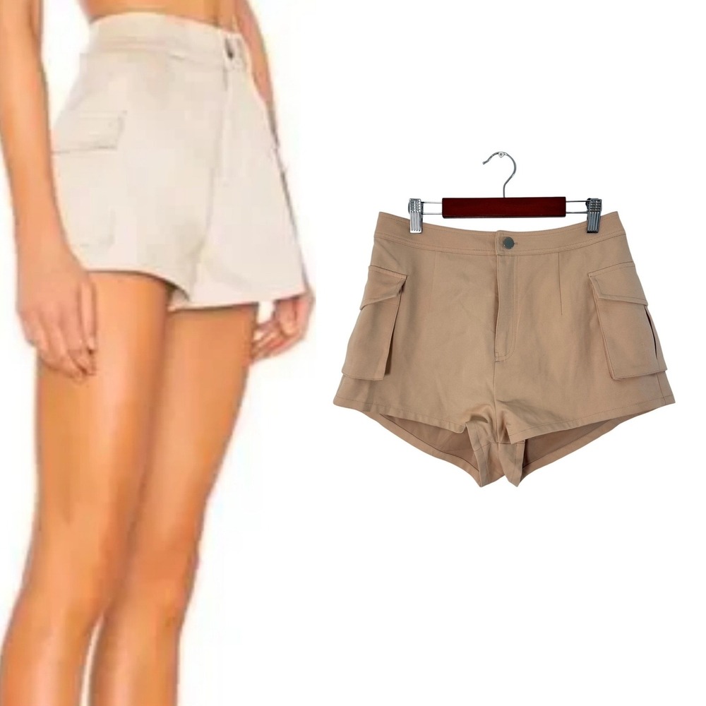 NWOT Superdown Cargo‎ Shorts Khaki Tan High Rise Small S New